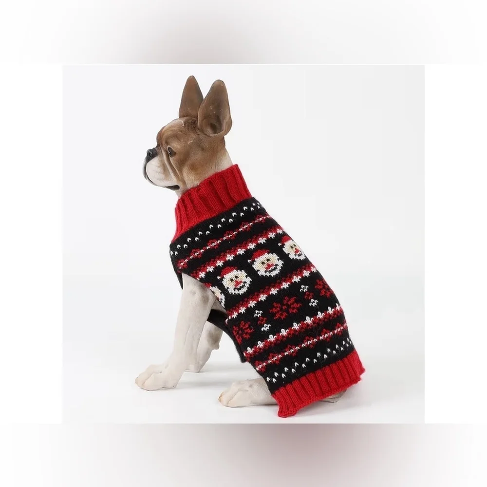 NEW Dog Cat Christmas Red Santa Ugly Christmas Sweaters S 9”-11”